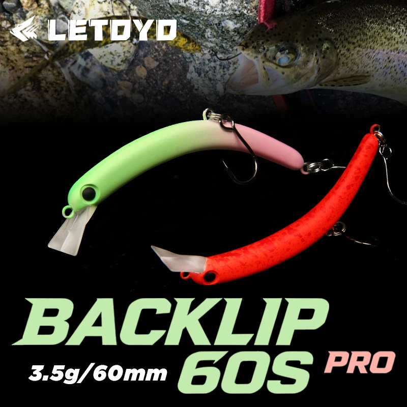 LETOYO Backlip Minnow 60S – Señuelo duro para trucha 60 mm