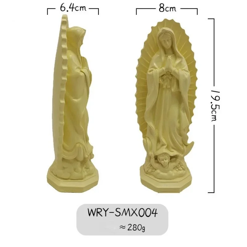 Adorno Virgen María (color plata)