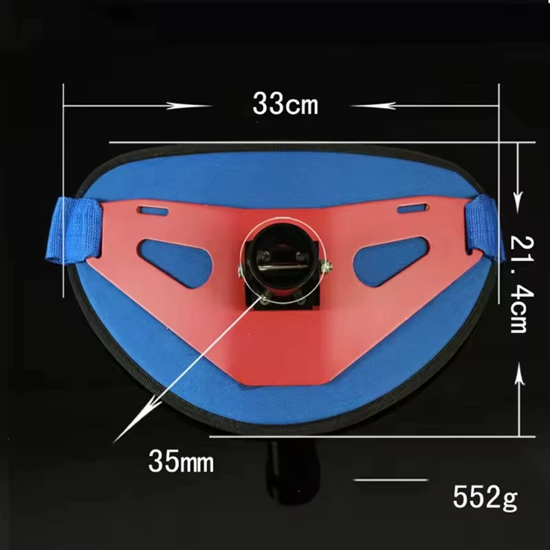Cinturón lumbar de pesca en uso