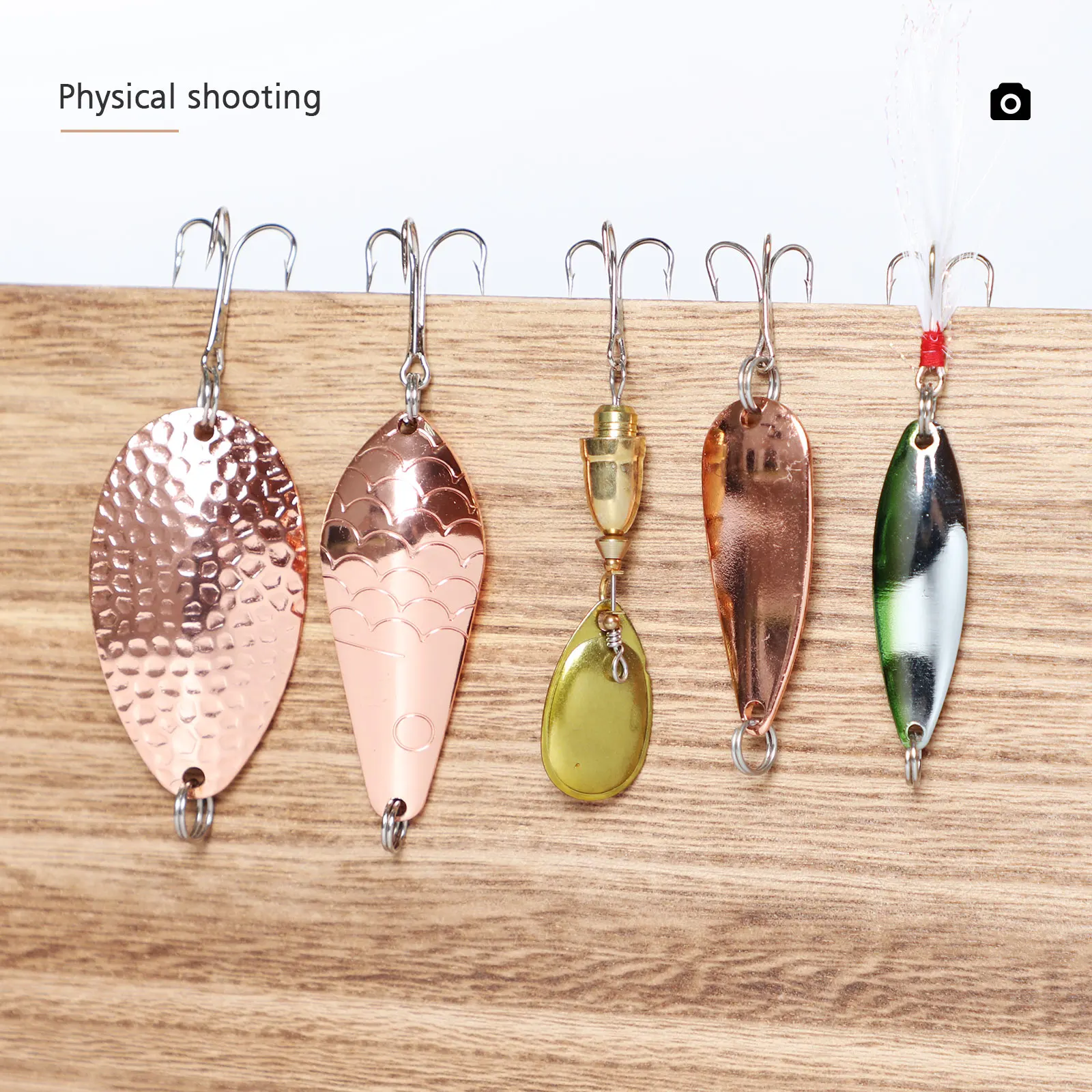 Cucharas giratorias FREE FISHER para lucio – metal con anzuelos - imagen 3