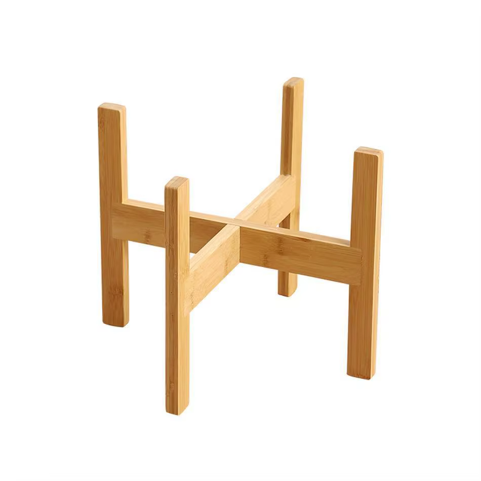 Macetero de Madera con Estante Cruzado – Decoración Hogar y Jardín