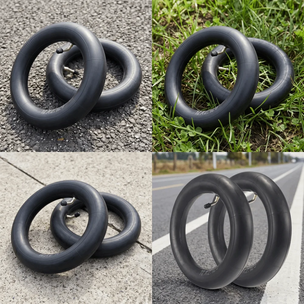 Cámara de aire butilo negra con válvula doblada para scooter - imagen 4