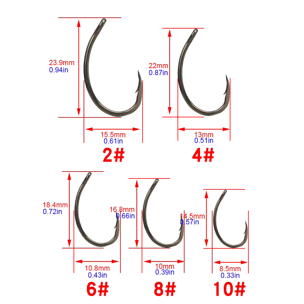 Anzuelos Hirisi X503 – Acero inoxidable PTFE con ojo y púas - imagen 5