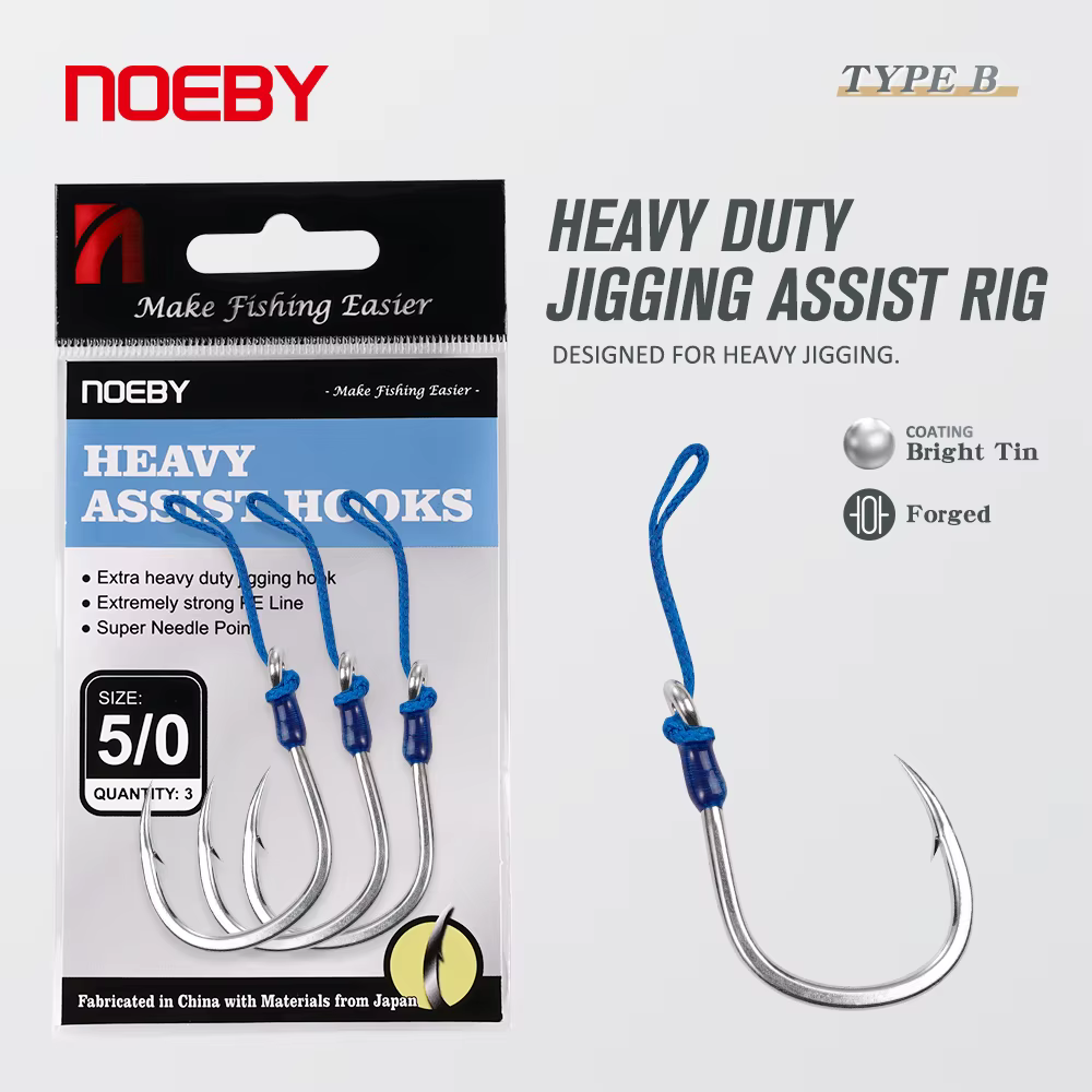 Noeby Anzuelos de Jigging Alta Resistencia para Pesca en Mar