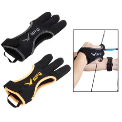 Guantes de Tiro con Arco de Tres Dedos SPG – Yemas Engrosadas