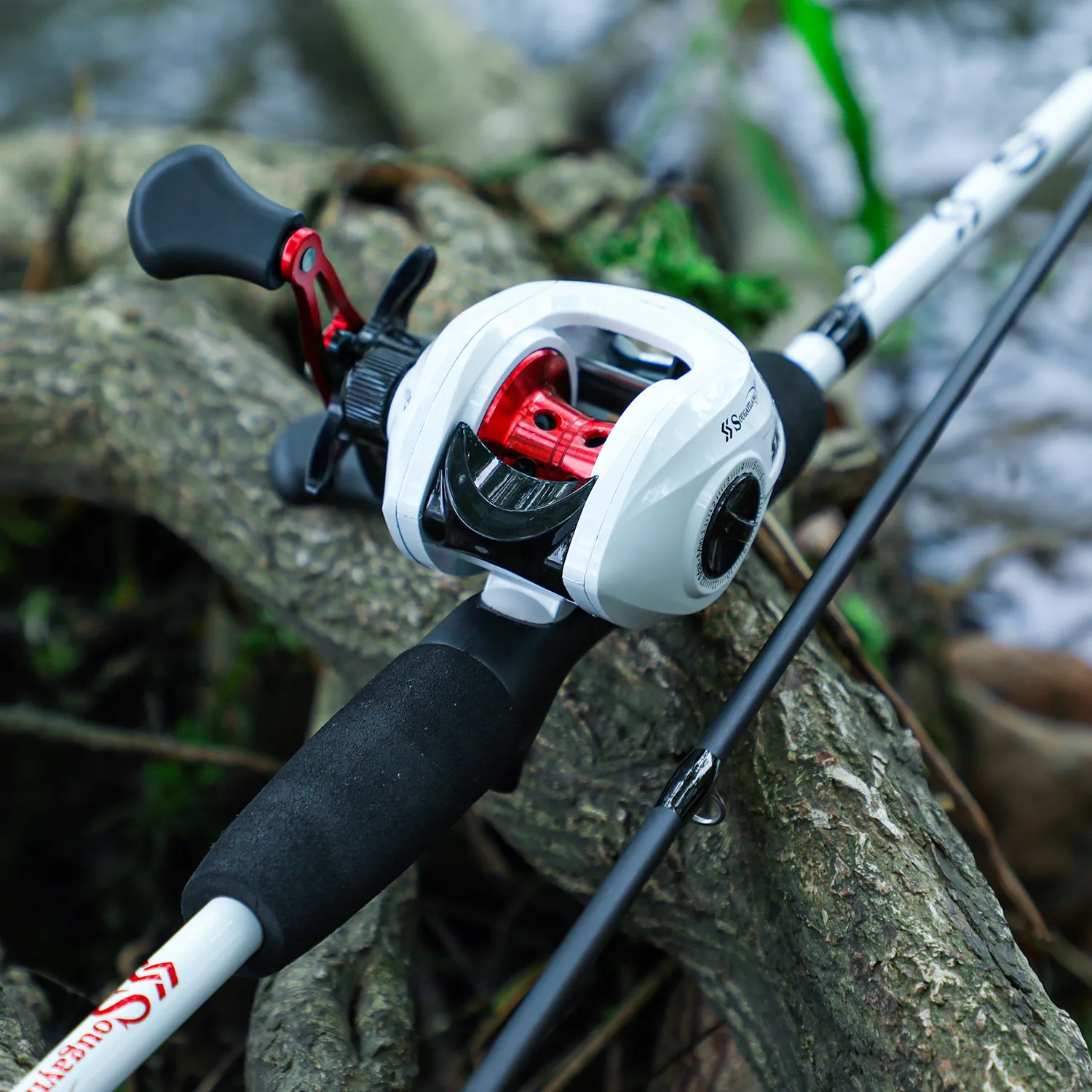 Combo caña y carrete baitcasting Sougayilang con frenos magnéticos - imagen 5
