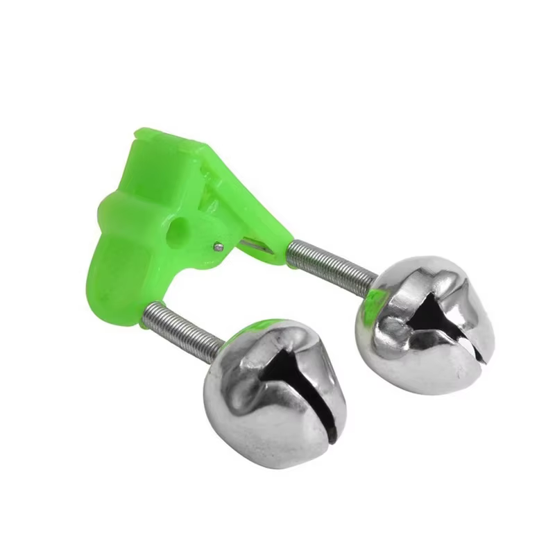 Alarmas de mordedura para caña con clip y campana verde ABS - imagen 2