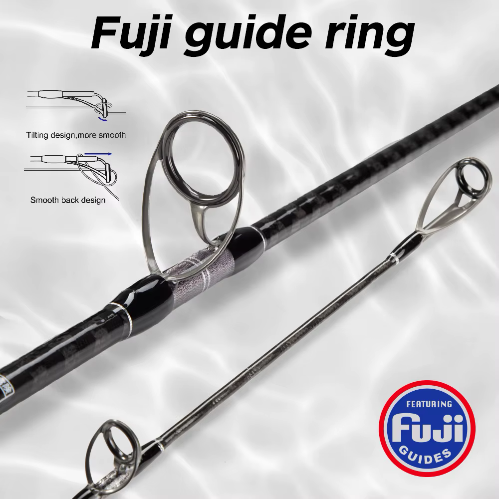 Caña Popping Hunthouse GT fibra carbono guías Fuji Toray