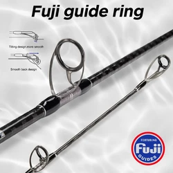 Caña Popping Hunthouse GT fibra carbono guías Fuji Toray
