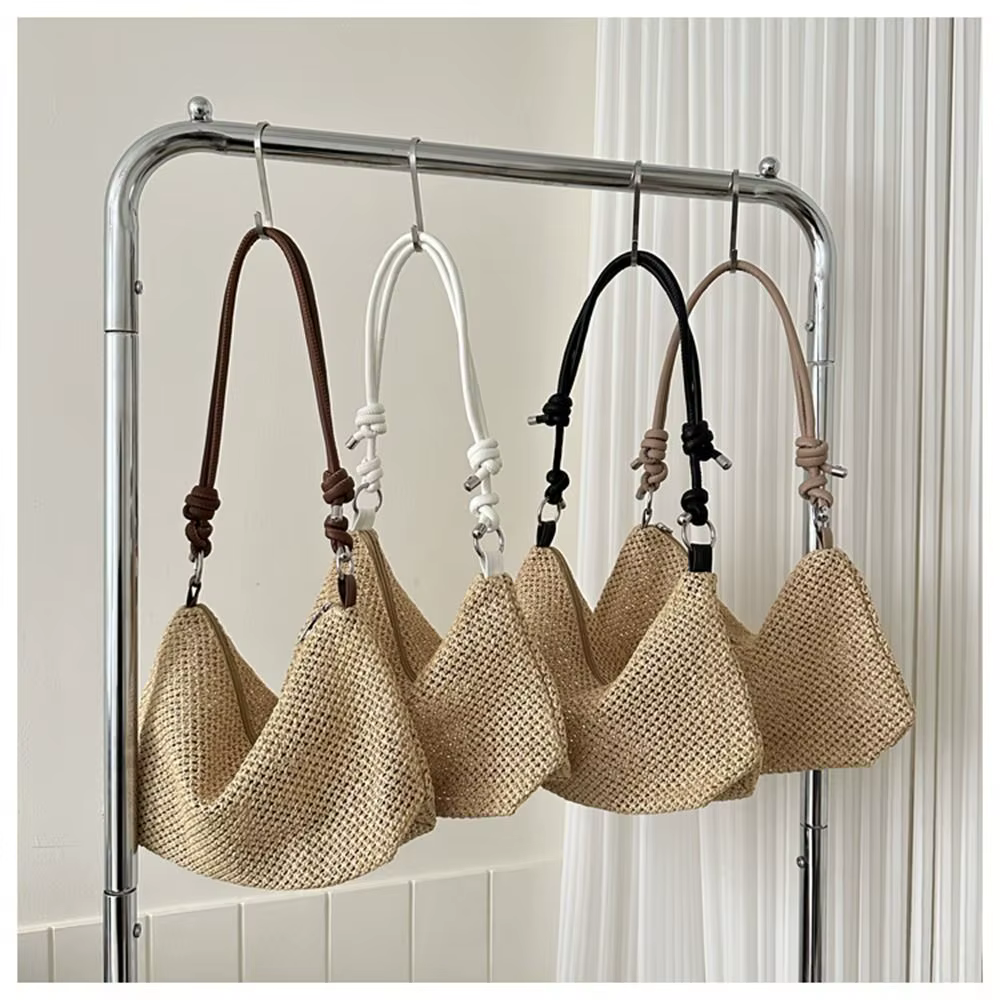 Bolso Tote de Paja y Ratán Tejido a Mano – Gran Capacidad Mujer - imagen 4
