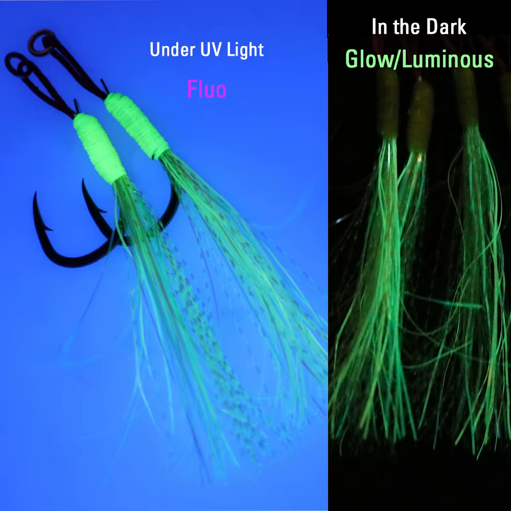 Anzuelo Asistencia Wifreo Luminiscente – Acero carbono jigging lento - imagen 5