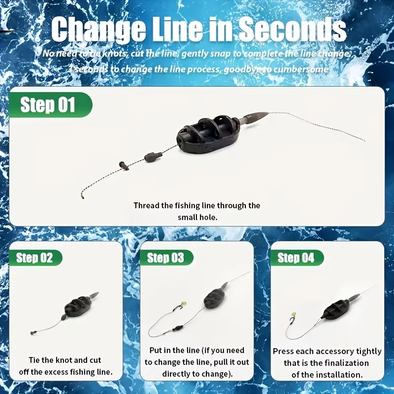 YOTO Conectores de cambio rápido para carpa Method Feeder e inline - imagen 3