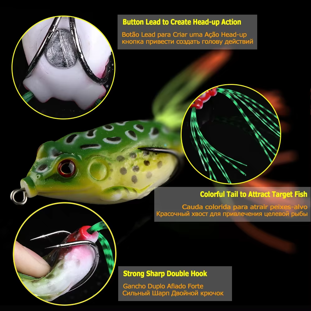 Goture señuelos rana 5,5 cm silicona suave – Crankbaits para carpa - imagen 2
