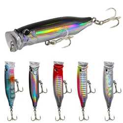 Popper Señuelo Flotante Topwater con Ojos 3D para Pesca en Superficie