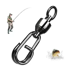 Clip cambio rápido con giratorio para pesca fluvial