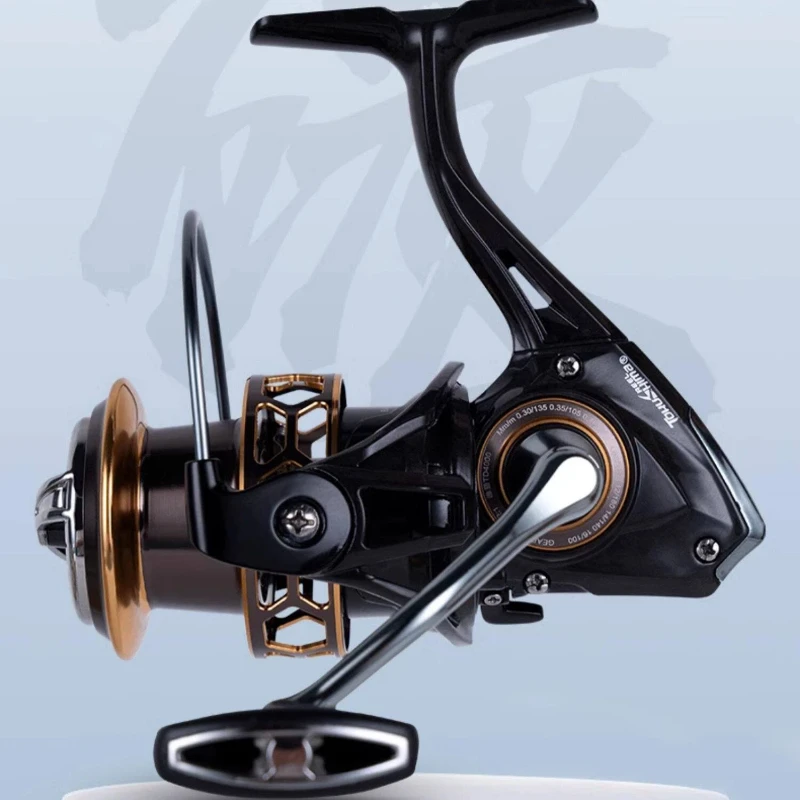 Carrete spinning lanzado largo carbono bobina metálica poco profunda