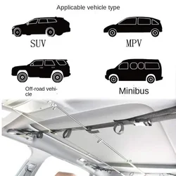 Soporte ajustable para cañas de pesca en coche con adhesivos