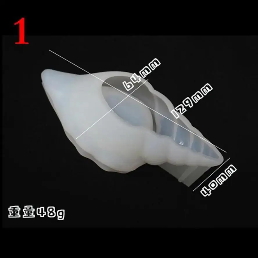 Molde de silicona con forma de concha marina para resina epoxi