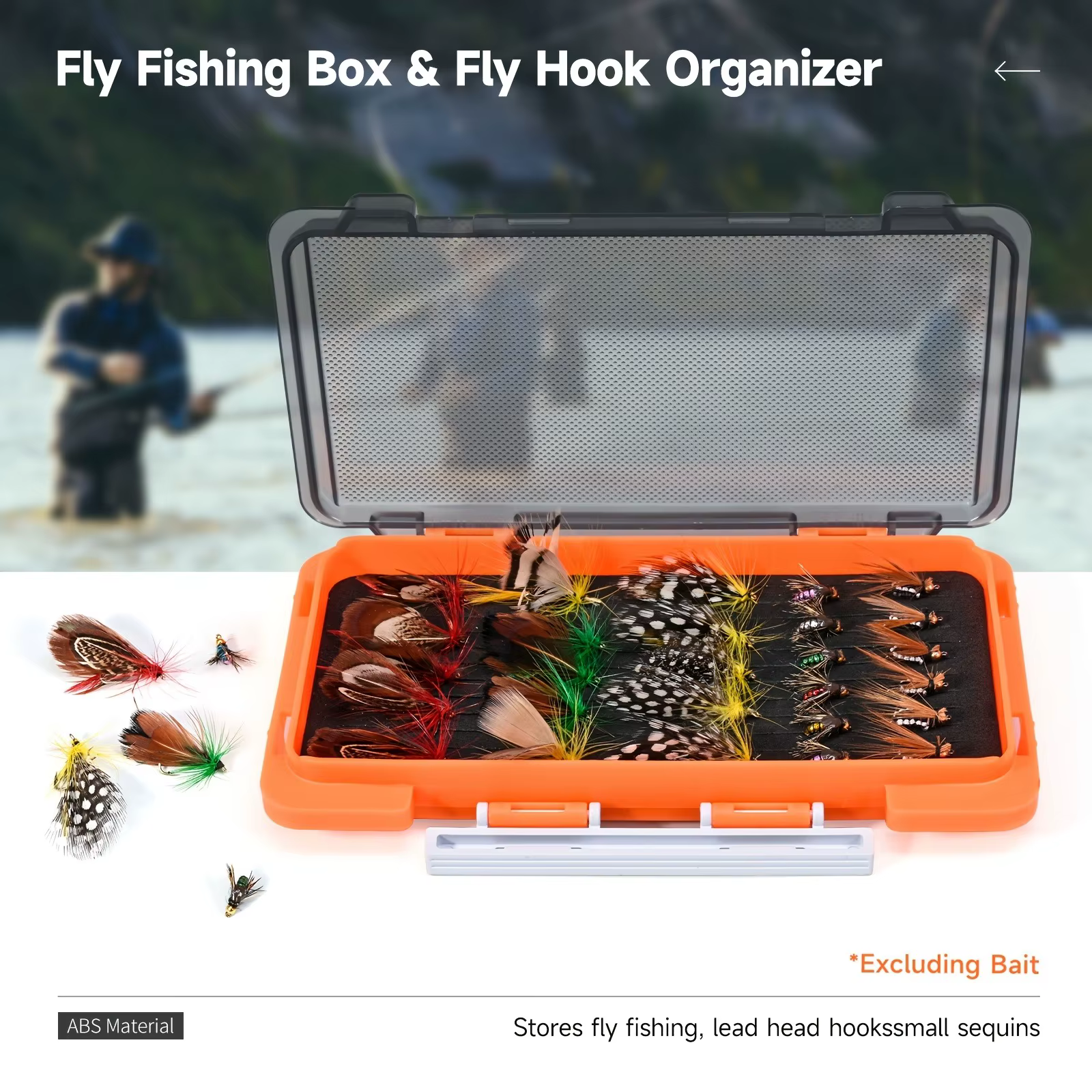 Caja Impermeable para Moscas y Señuelos – Organizador Pesca EVA - imagen 2