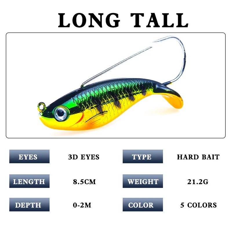 Shad Swimbait para lubina, lucio y lucioperca, 8,5cm