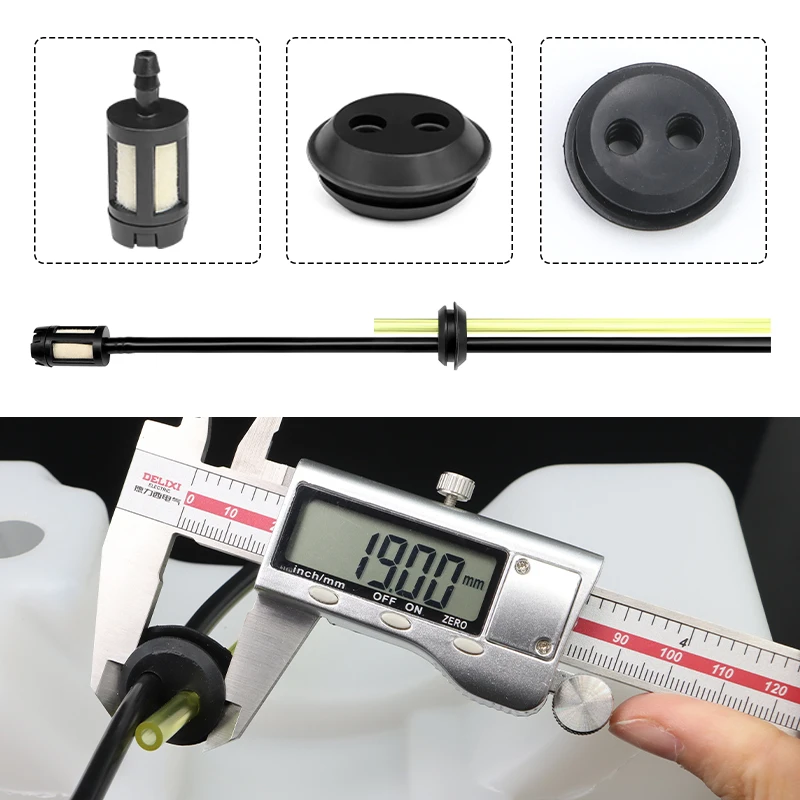 Filtro de combustible de repuesto y tubos de goma intercambiables