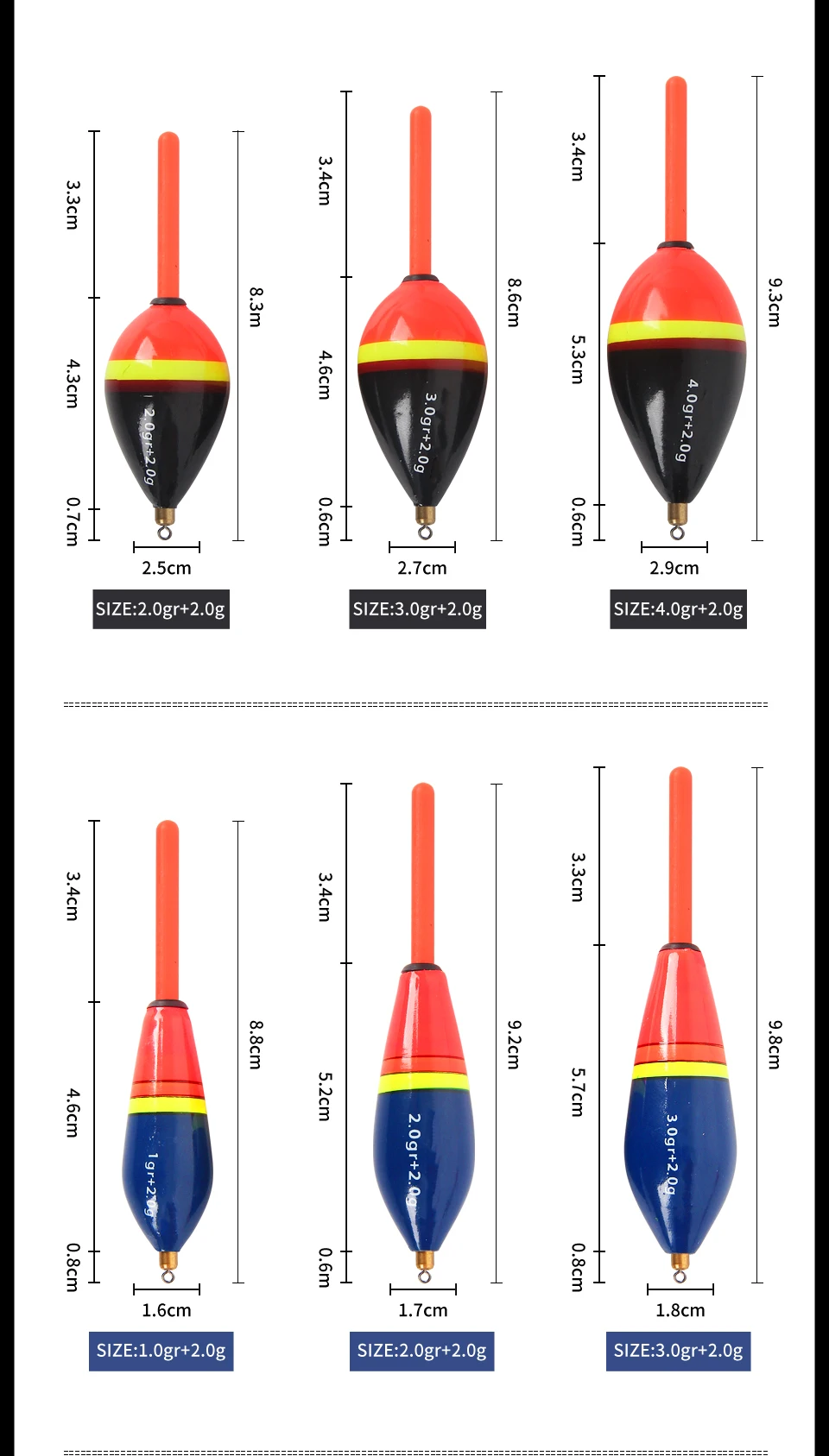 Cola de colores para seguimiento en agua