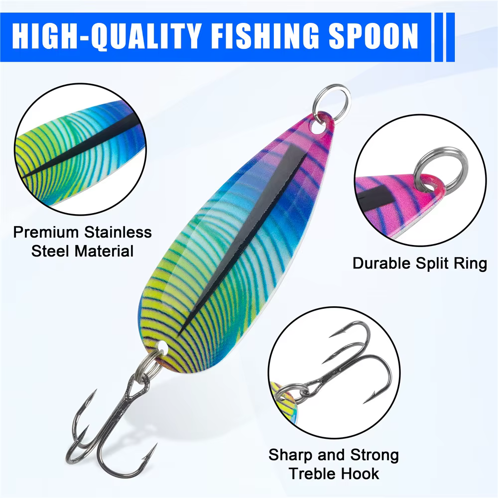 Cucharas metálicas para jigging de lubina y salmón
