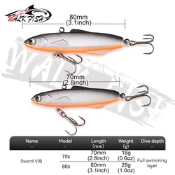 Señuelo WALK FISH Shiriten Baguette Rattlin – Silicone para invierno y hielo