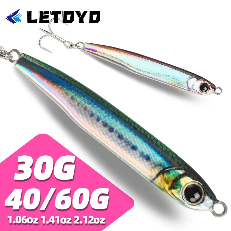 LETOYO Jig Metálico con UV para Lubina – Señuelo de Jigging