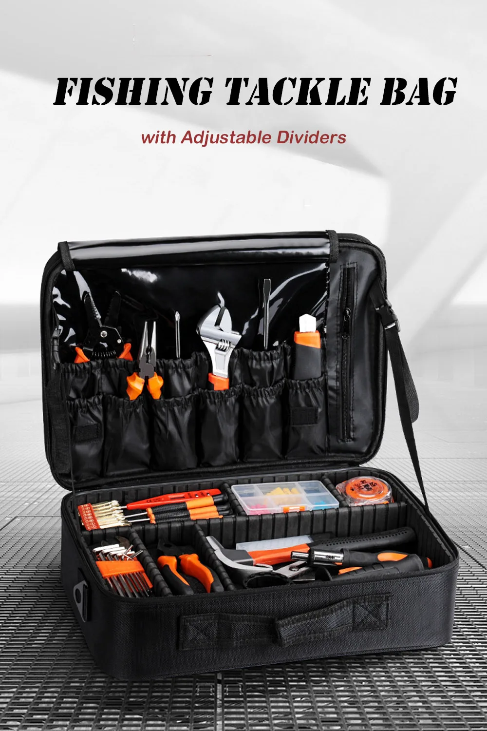 Bolsa de pesca impermeable con compartimentos