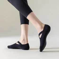 Calcetines antideslizantes yoga transpirable algodón suaves para mujer