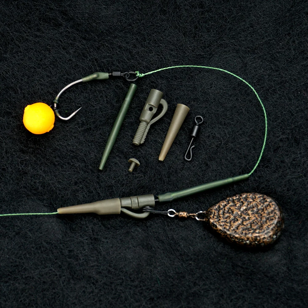 Hirisi M5-1 kit de aparejo para carpa con clips de plomo