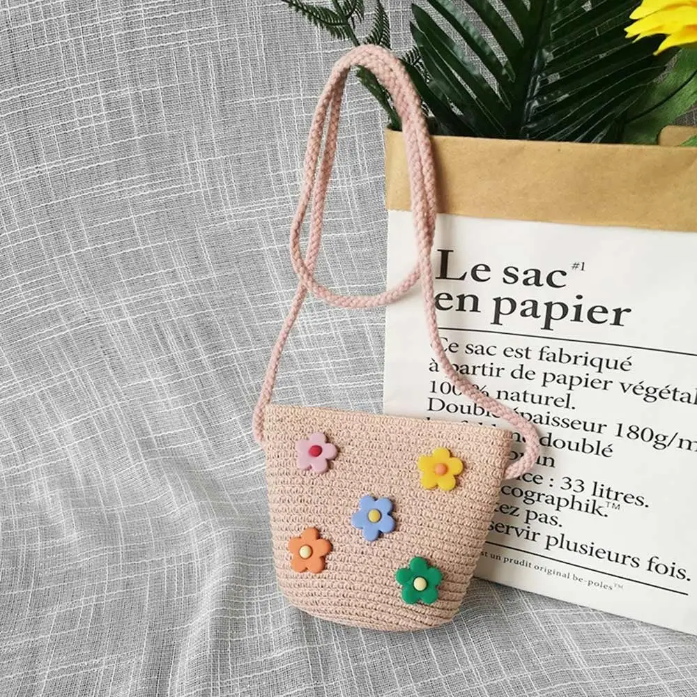 Bolsa bandolera de pesca de paja Carine – mini portamonedas - imagen 4