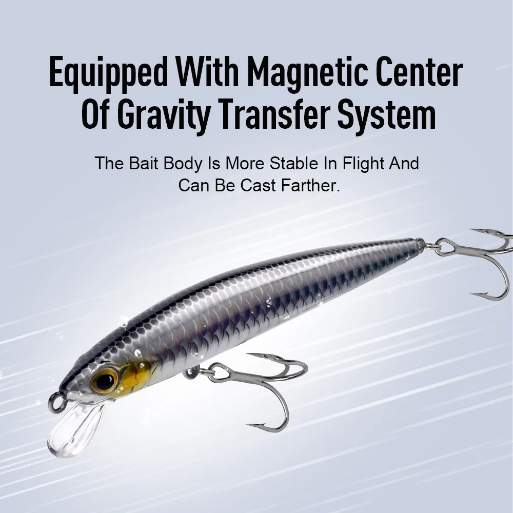 SP SHADOW Jerkbait Suspending Minnow – Lanzamiento largo - imagen 4