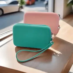 Monedero de silicona impermeable con cierre para viaje