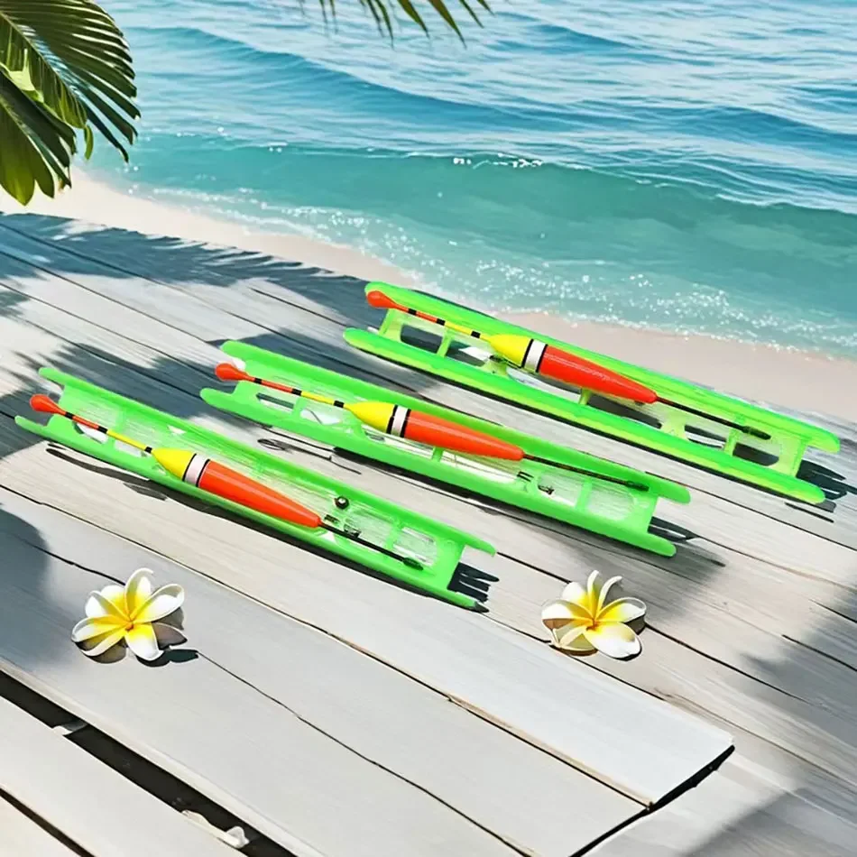 Flotador de pez visto de frente con colores brillantes