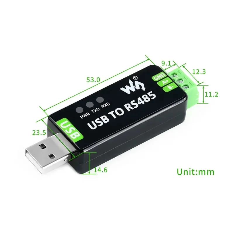 Módulo RS485 Waveshare FT232RNL/CH343G para Puerto Serie USB - imagen 3