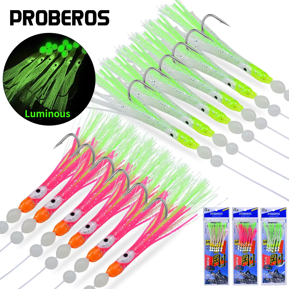 Anzuelos Proberos luminosos para calamar con señuelos Marathon - imagen 2