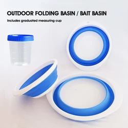 Bandeja Plegable para Cebo de Pesca con Taza Medidora
