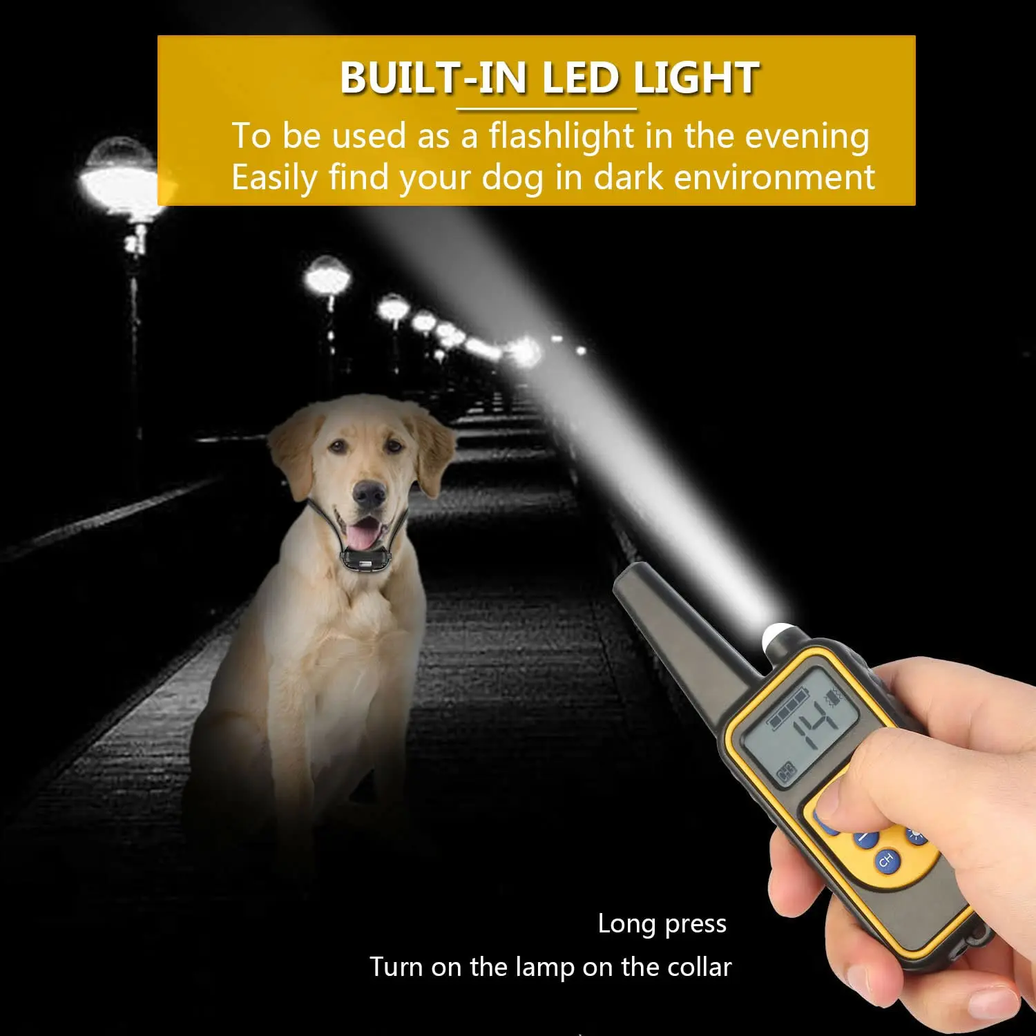 Collar inteligente entrenamiento perros IPX7 – Control por app