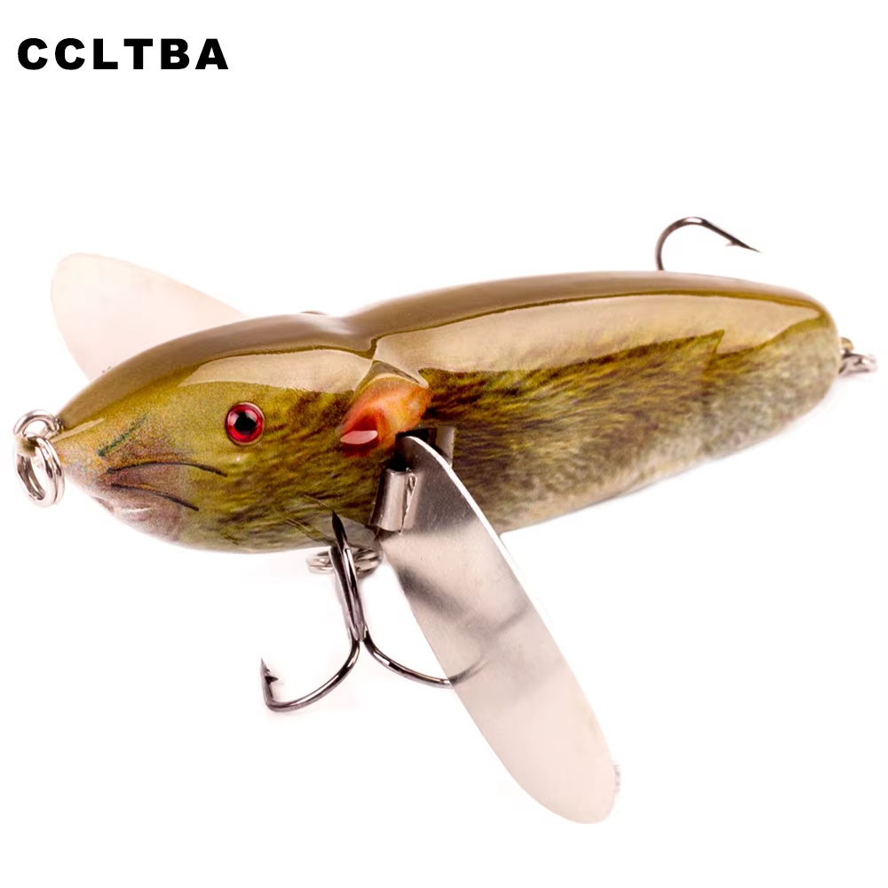 Señuelo Topwater Ratán para Lubina – Superficie con alas metálicas