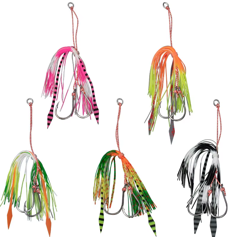 Señuelo Tenya Madai con faldas de silicona para jigging Tai Kabura