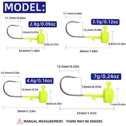 Cabezas de jig Ned Rig, anzuelos cabeza de hongo