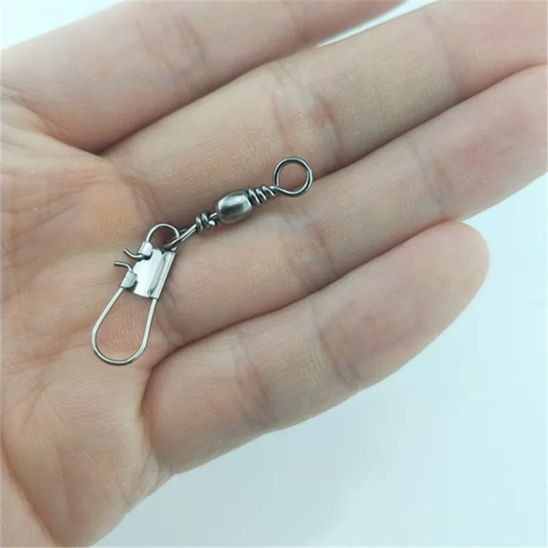 Giratorios de barril para lucio – Conector de señuelos en acero