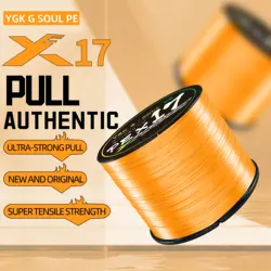 Línea trenzada YGK PE súper resistente X8/12/17 para pesca