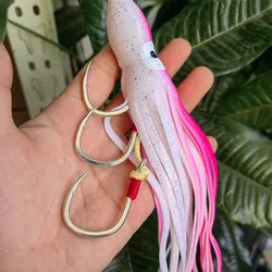 SWOLFY Anzuelo Jigging para Pulpo - Vinilo con falda de calamar