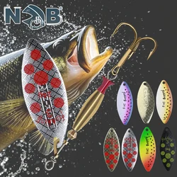 NGB Cuchara giratoria metal spoon wobbler para lucio y bass