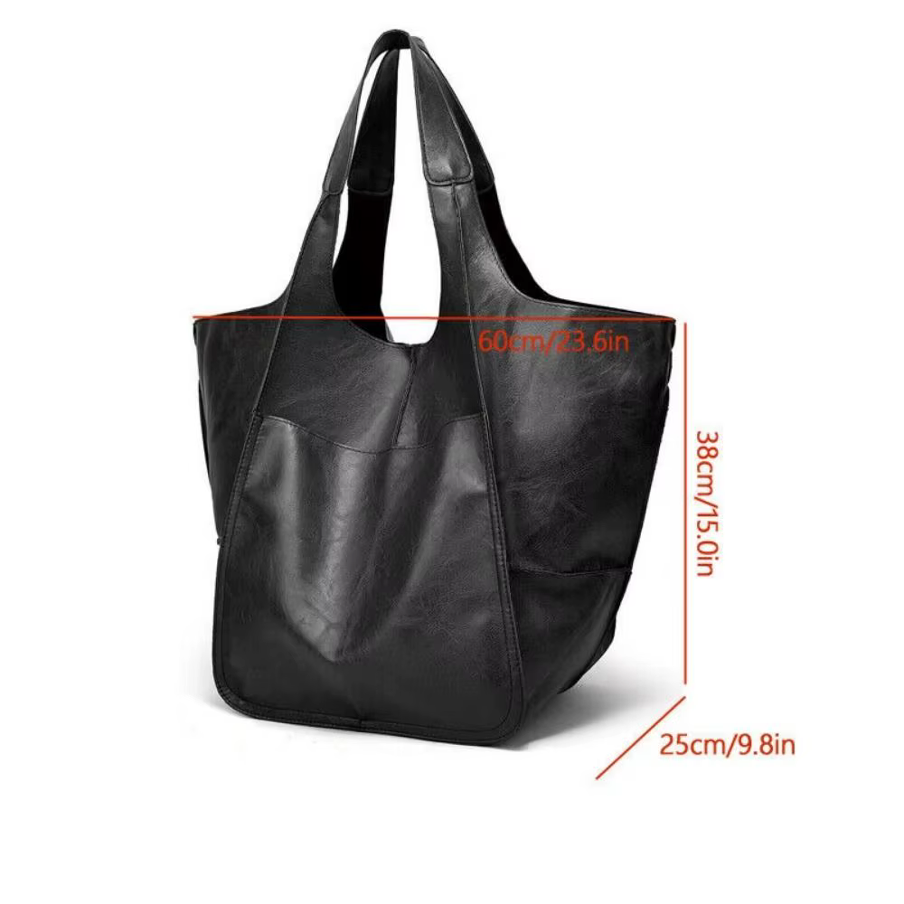 Bolso tote de cuero PU en color marrón