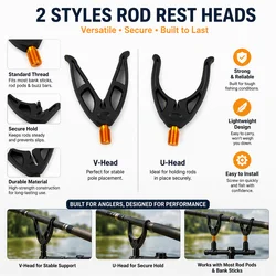 Soporte de caña carpfishing V/U antideslizante universal