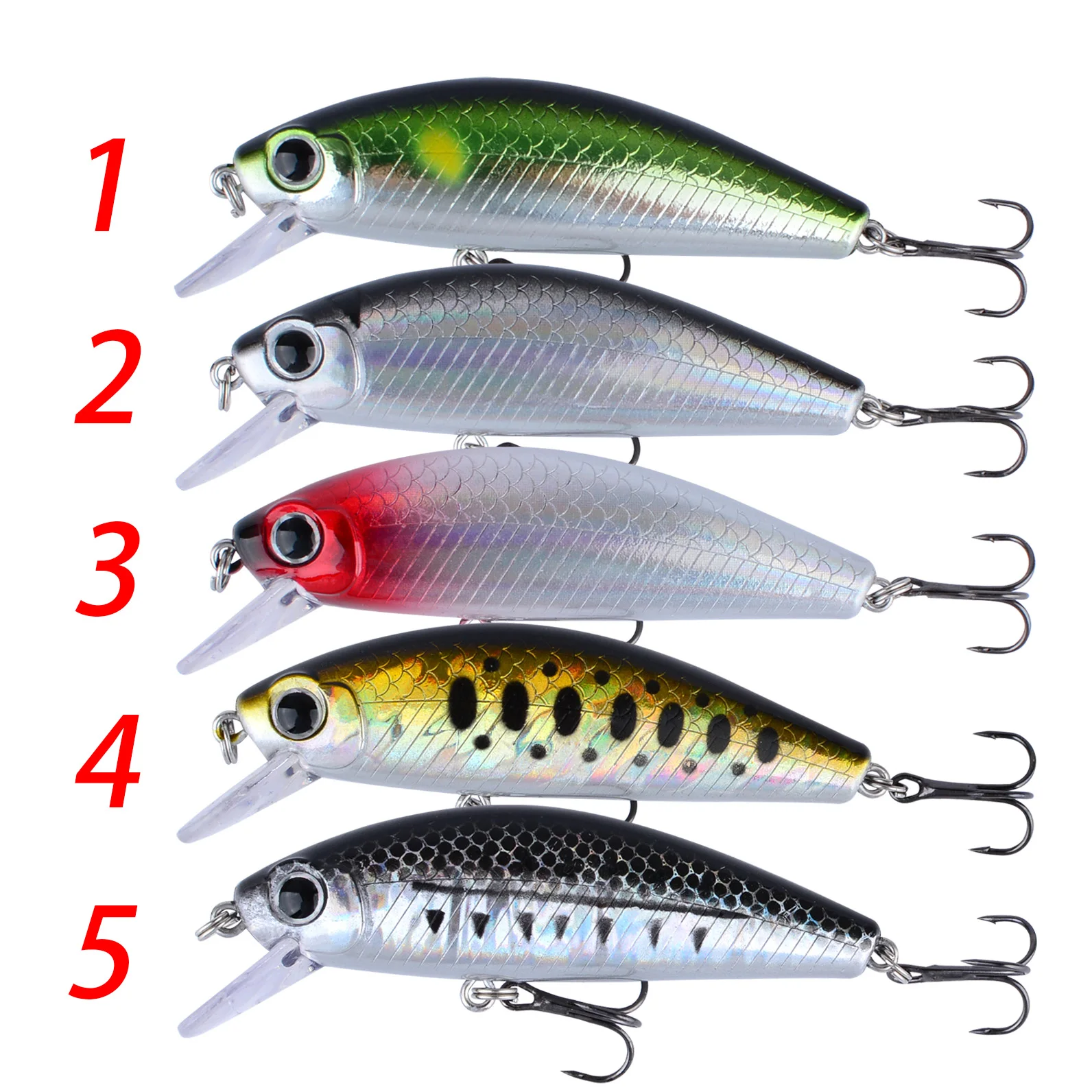 Señuelo Crankbait hundimiento para trucha y lubina con minnow - imagen 3